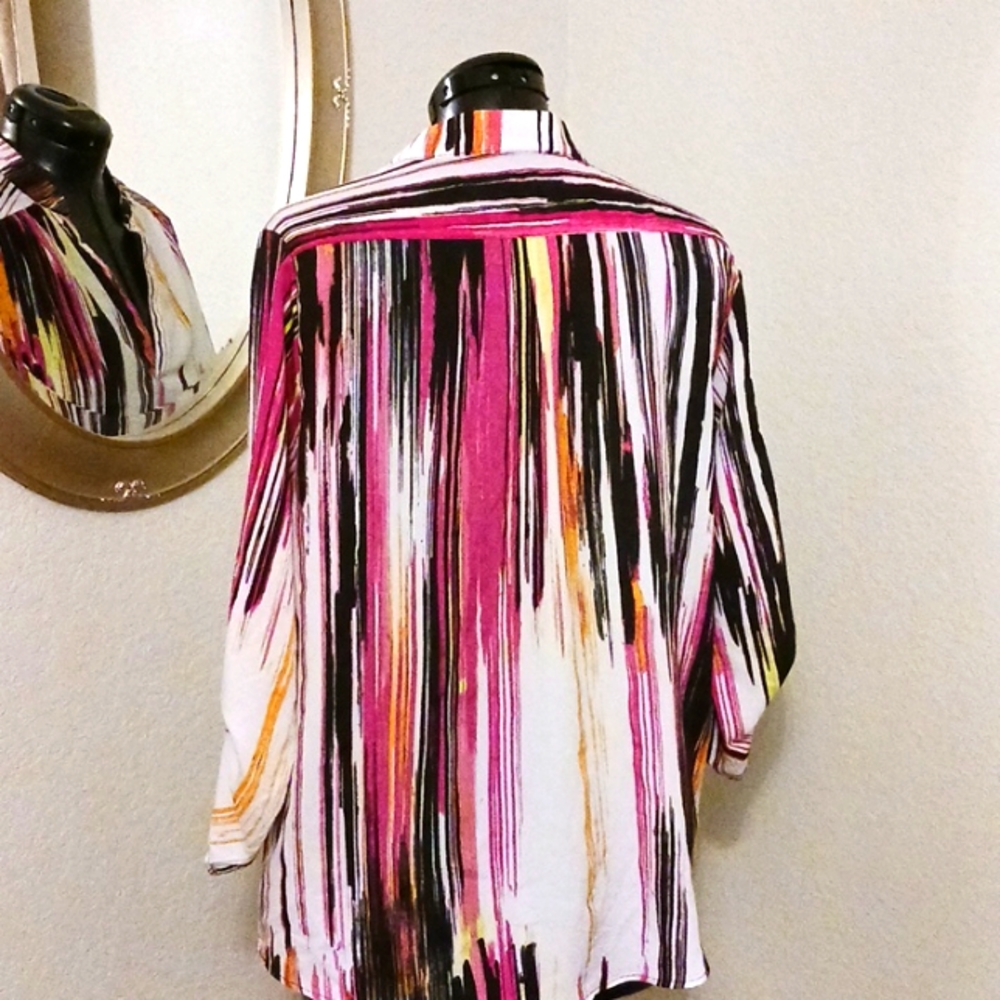 Multi Color Blouse Sz XL - Picture 2 of 7